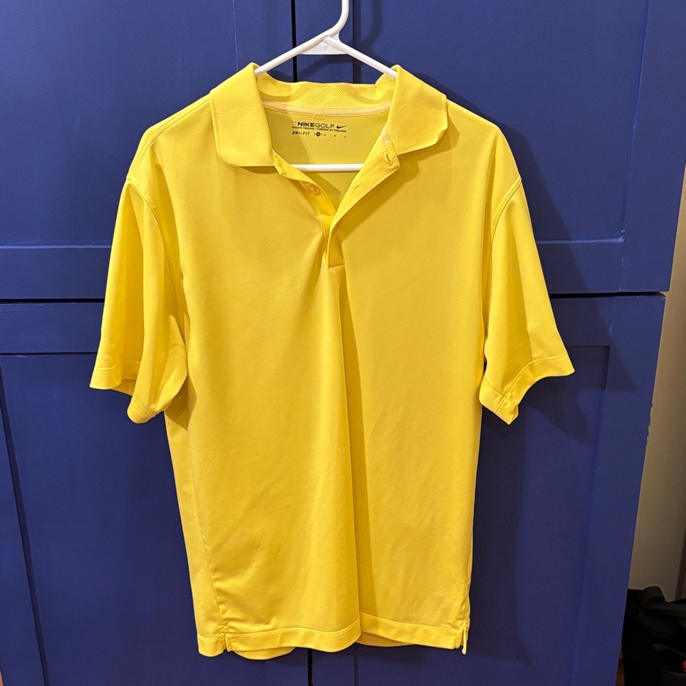 Nike Men's Vibrant Yellow Golf Dri-Fit Polo Shirt